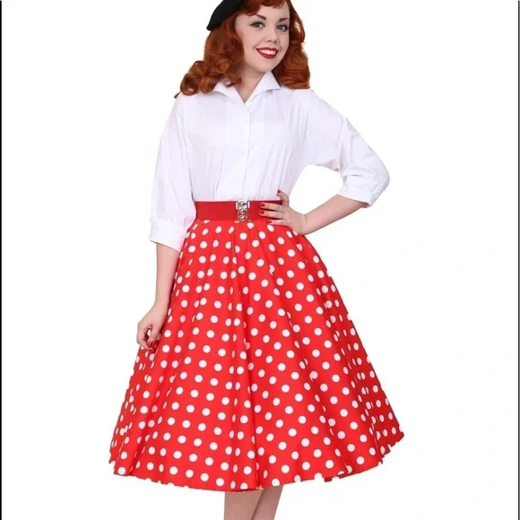 Maggie Tang Skirts Maggie Tang 95s Vintage Retro Polka Dots